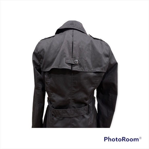 Stradivarius Black Trench Size S - Picture 8 of 10